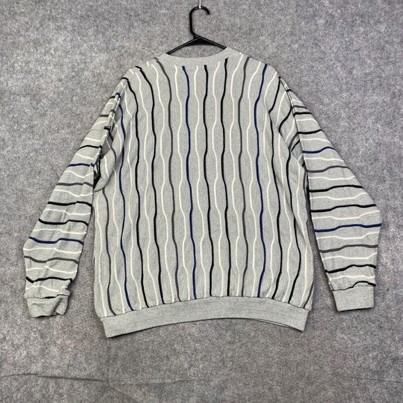 VTG Tundra Mens XL Sweater Multi Color Canada Mercerized Cable Coogi - Picture 8 of 8